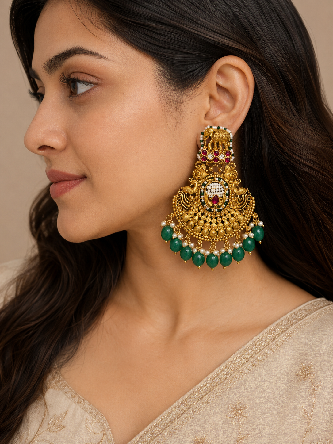 Liana Antique Statement Earrings