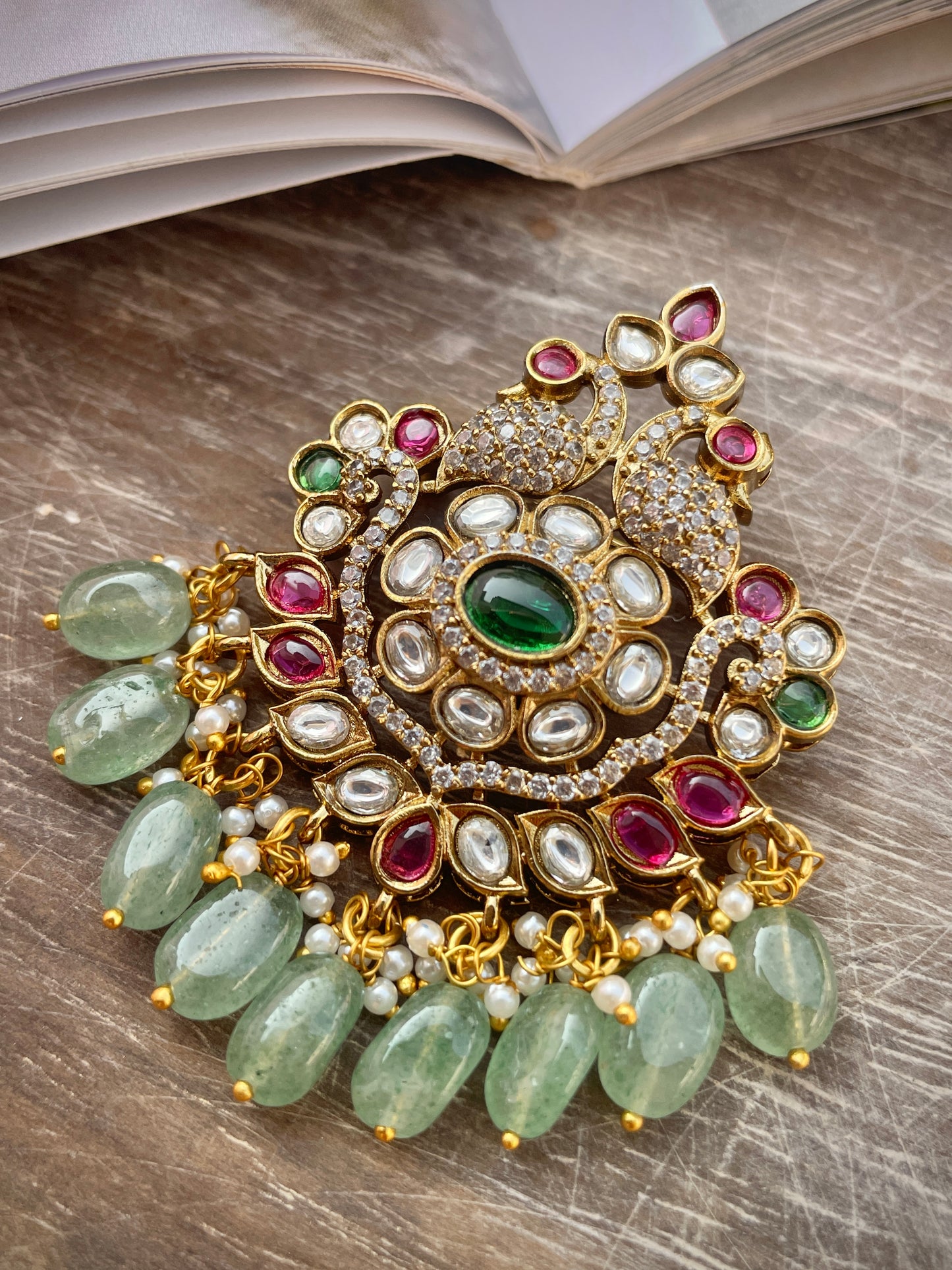 Arnav Regal Polki Brooch