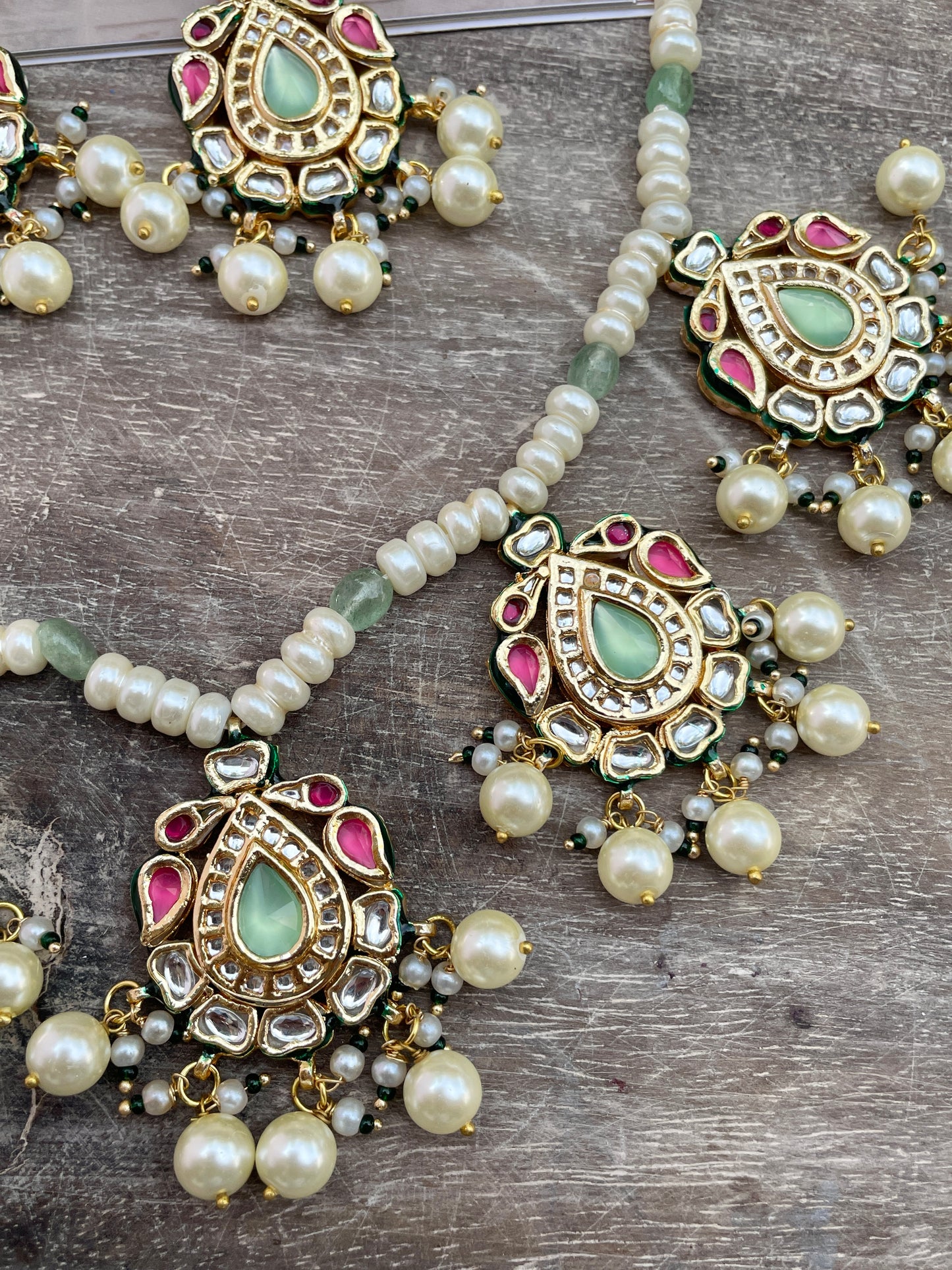 Tarangi Kundan and Pearl Necklace Set