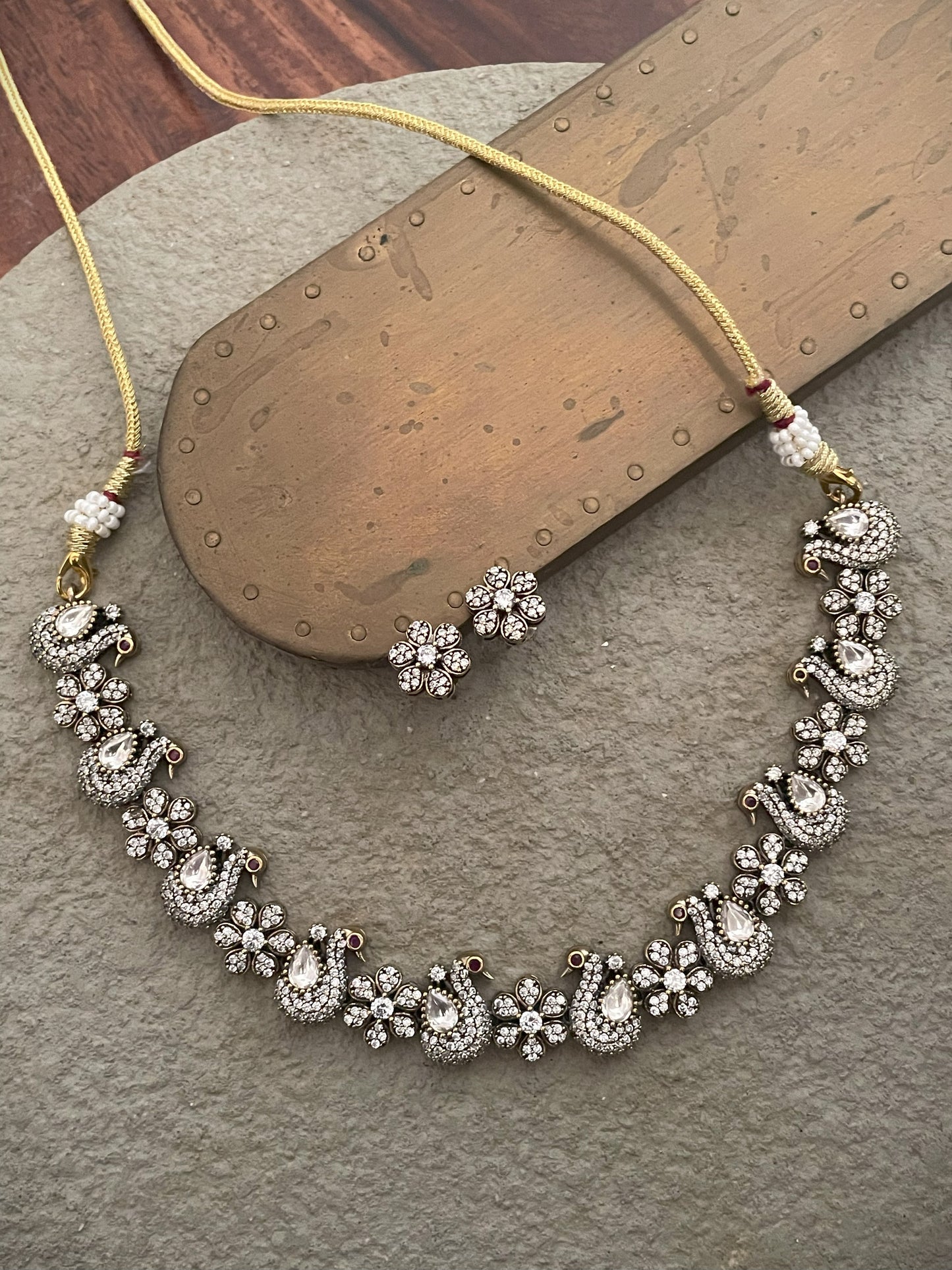 Lavanya Victorian Polki Necklace Set