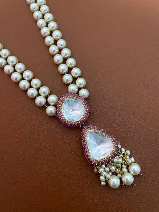 Sumaiyya Gold Finish Polki Necklace