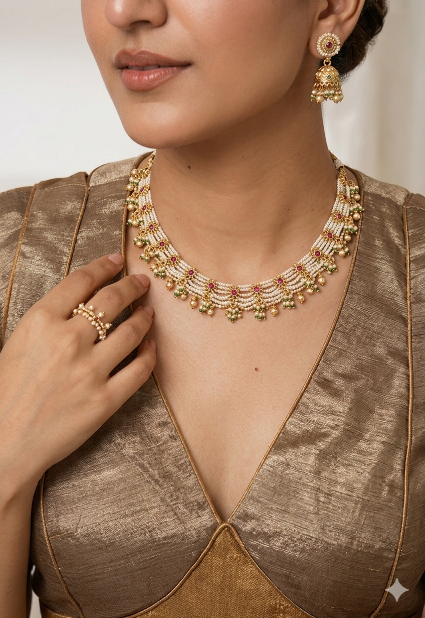 Grace Pearl Necklace Set