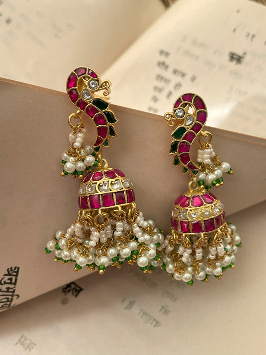Surily Pacchi Kundan Jhumki