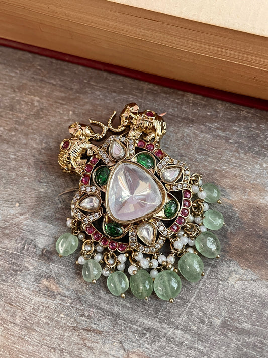 Mir Elephant Polki Brooch