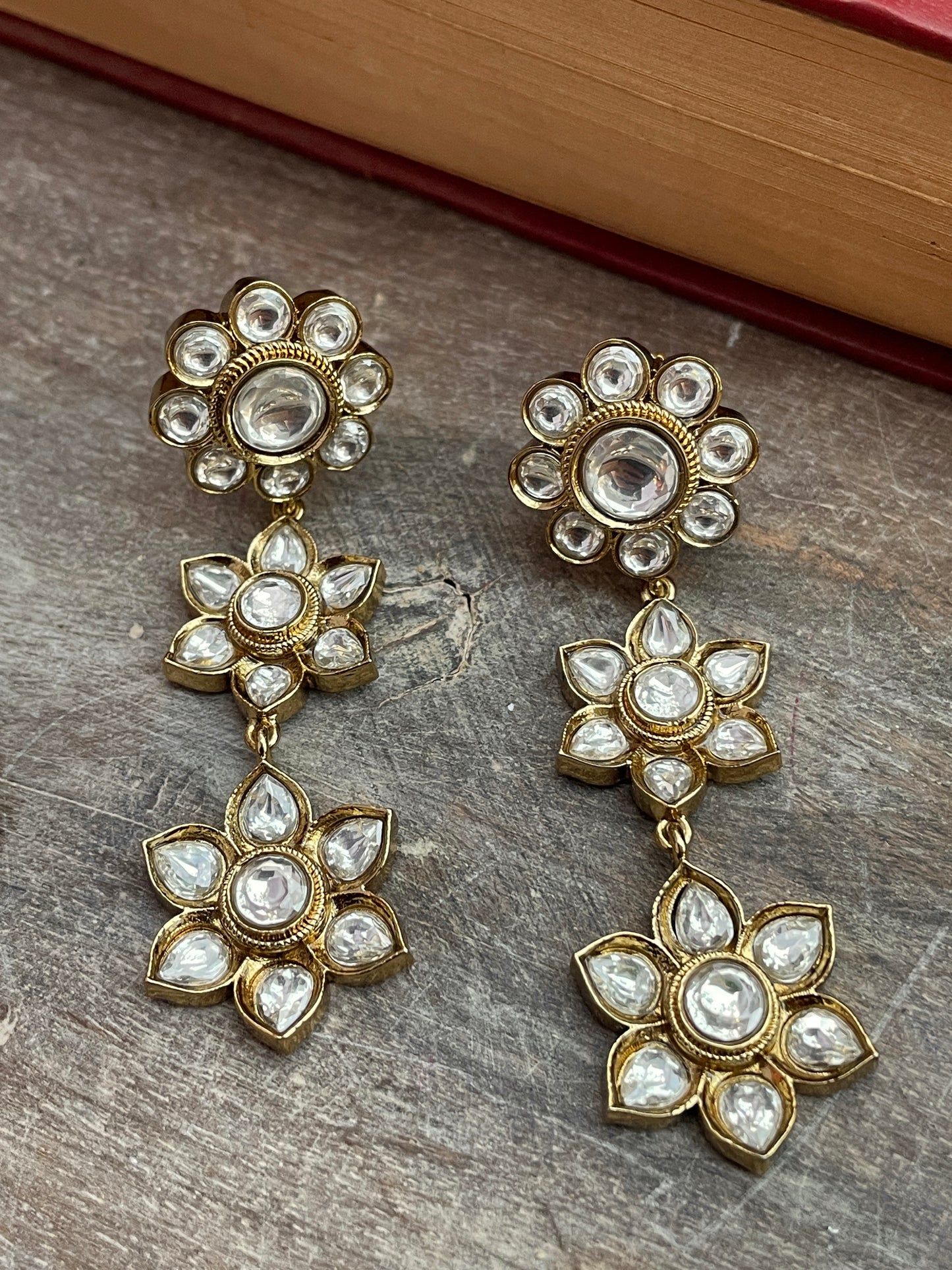 Asha Polki Floral Earrings