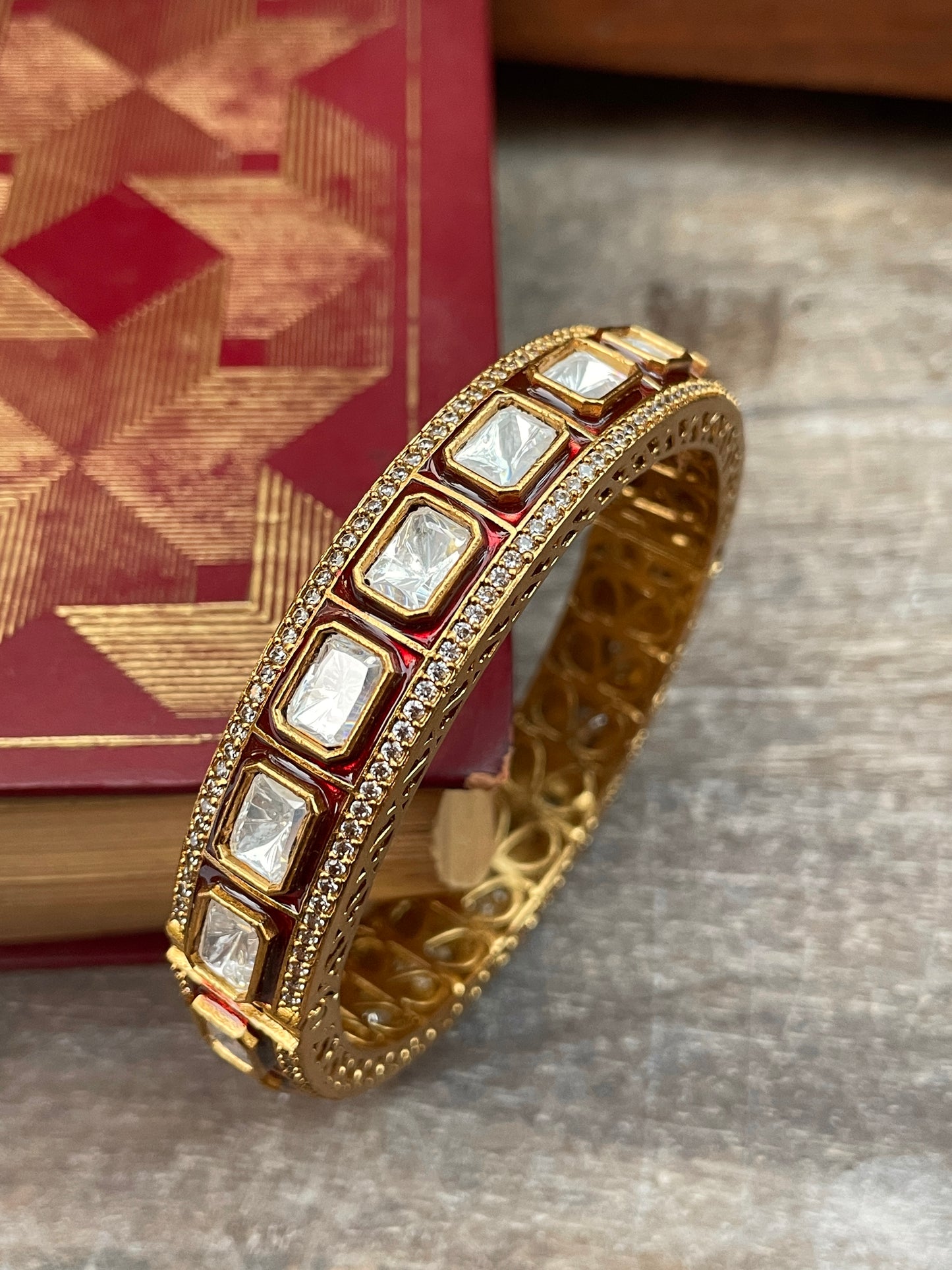 Raha Polki Bangle ( Single )