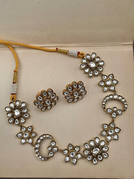 Zehn Antique Polki Necklace Set