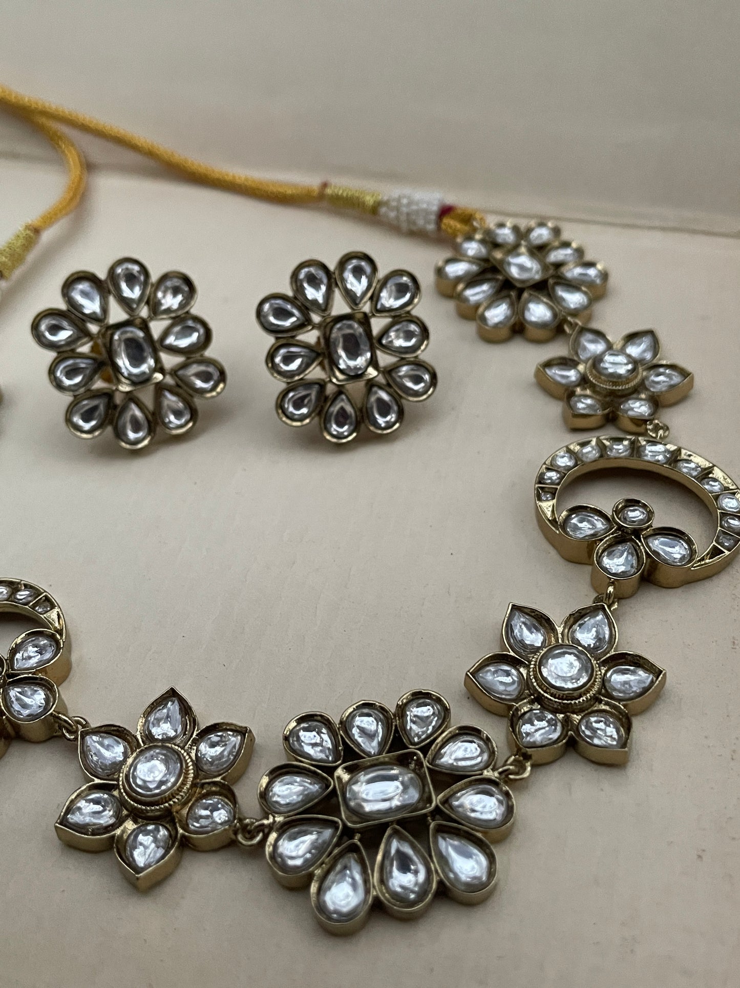 Zehn Antique Polki Necklace Set