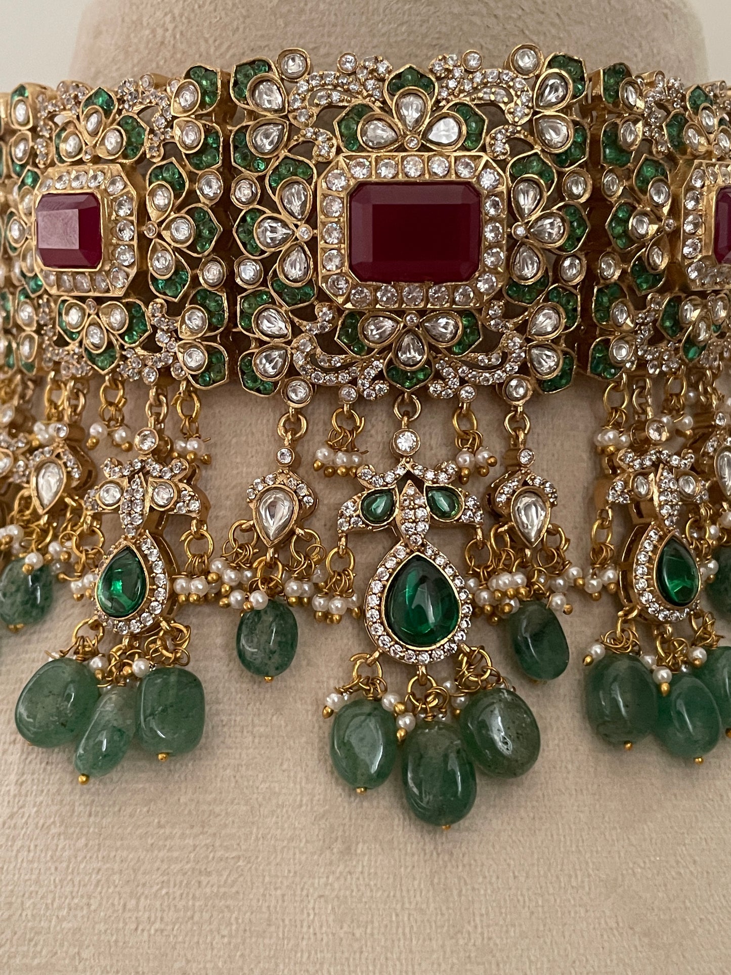 Pre Order – Sarla Multi Polki Necklace Set