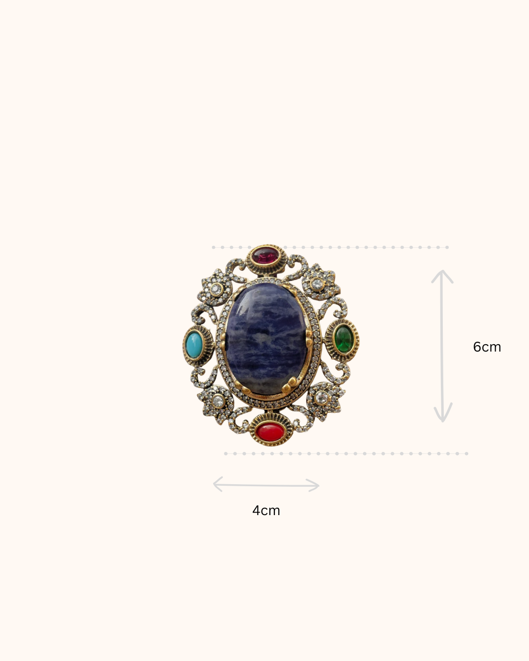 Indrajeet Gemstone Heritage Brooch