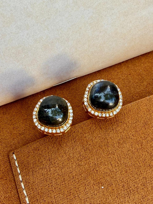 Apex Labradorite Round Cuff Links