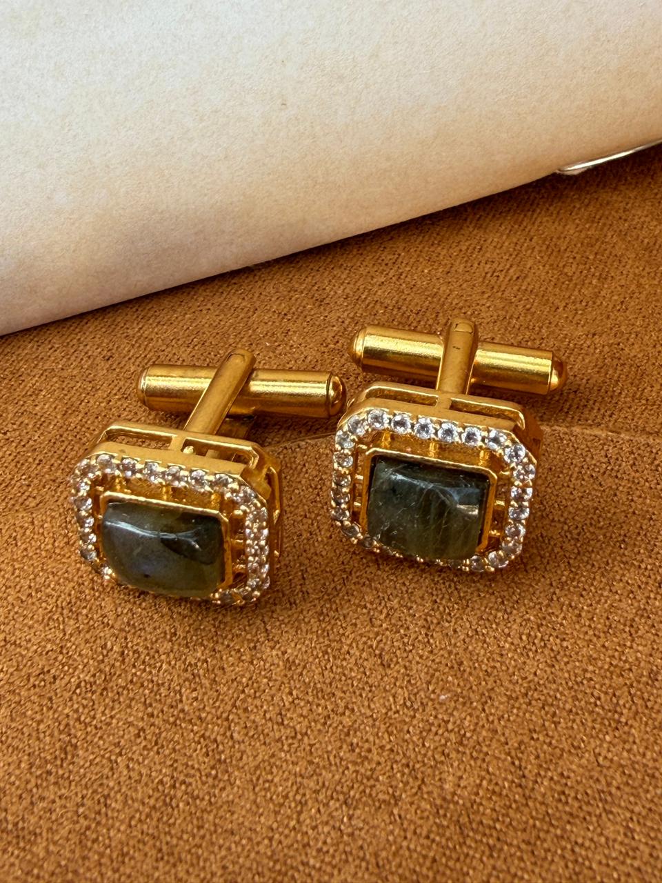 Apex Labradorite Rectangle Cuff Links