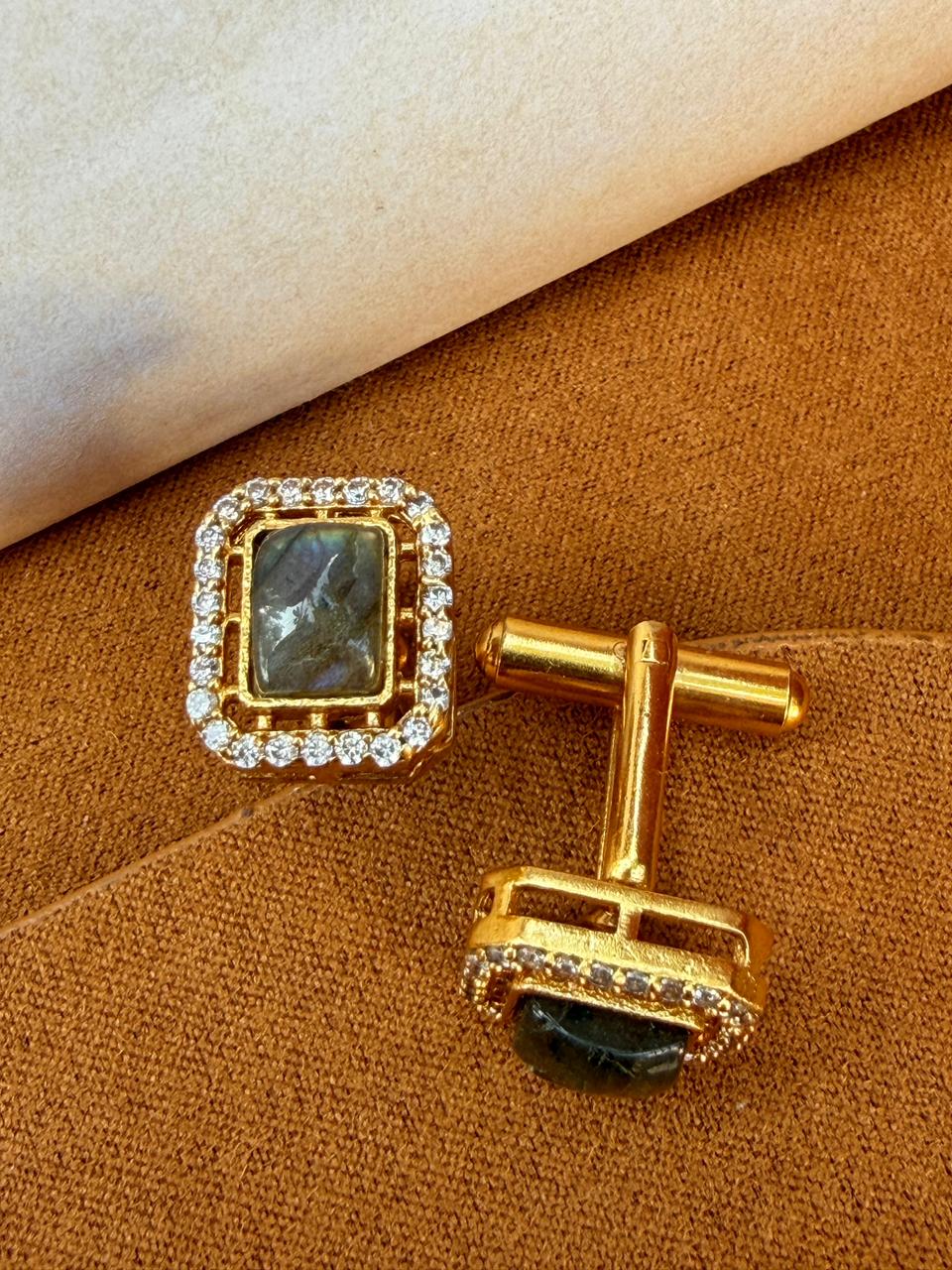 Apex Labradorite Rectangle Cuff Links