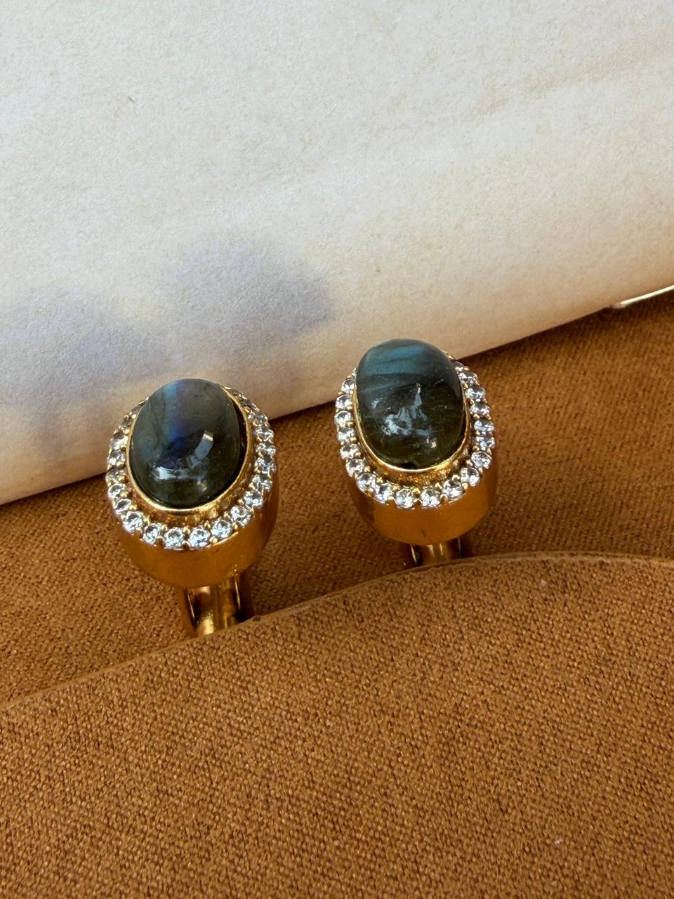 Apex Labradorite Oval Cuff Links