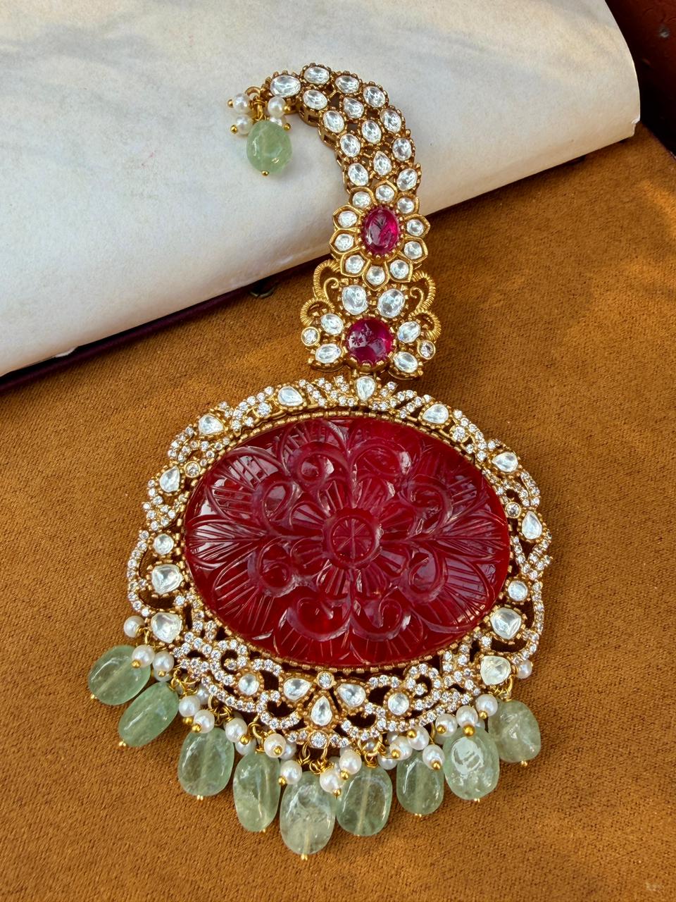 Nawab Ruby Polki Kalgi
