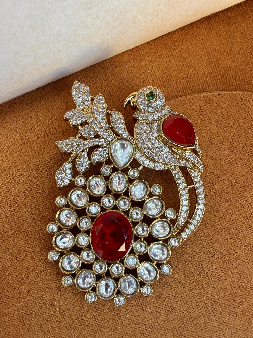 Prithvi Ruby Polki Brooch