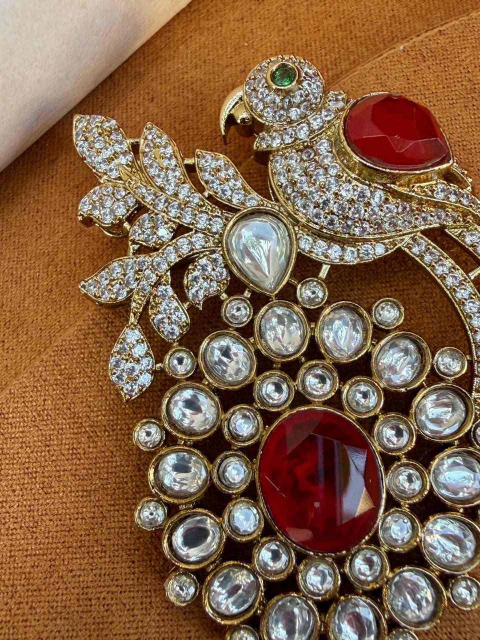 Prithvi Ruby Polki Brooch