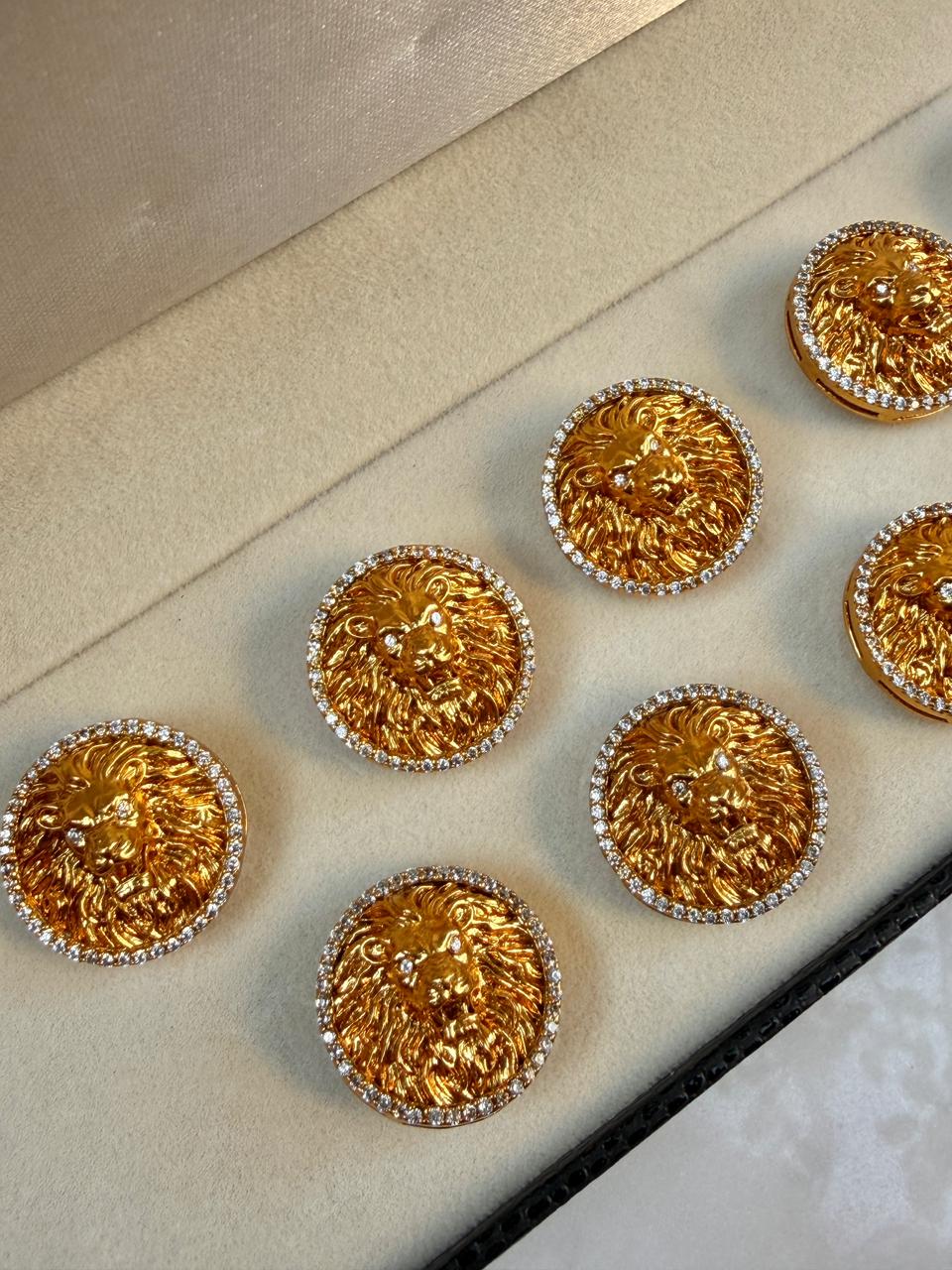 Lion Emblem Kurta Button Set