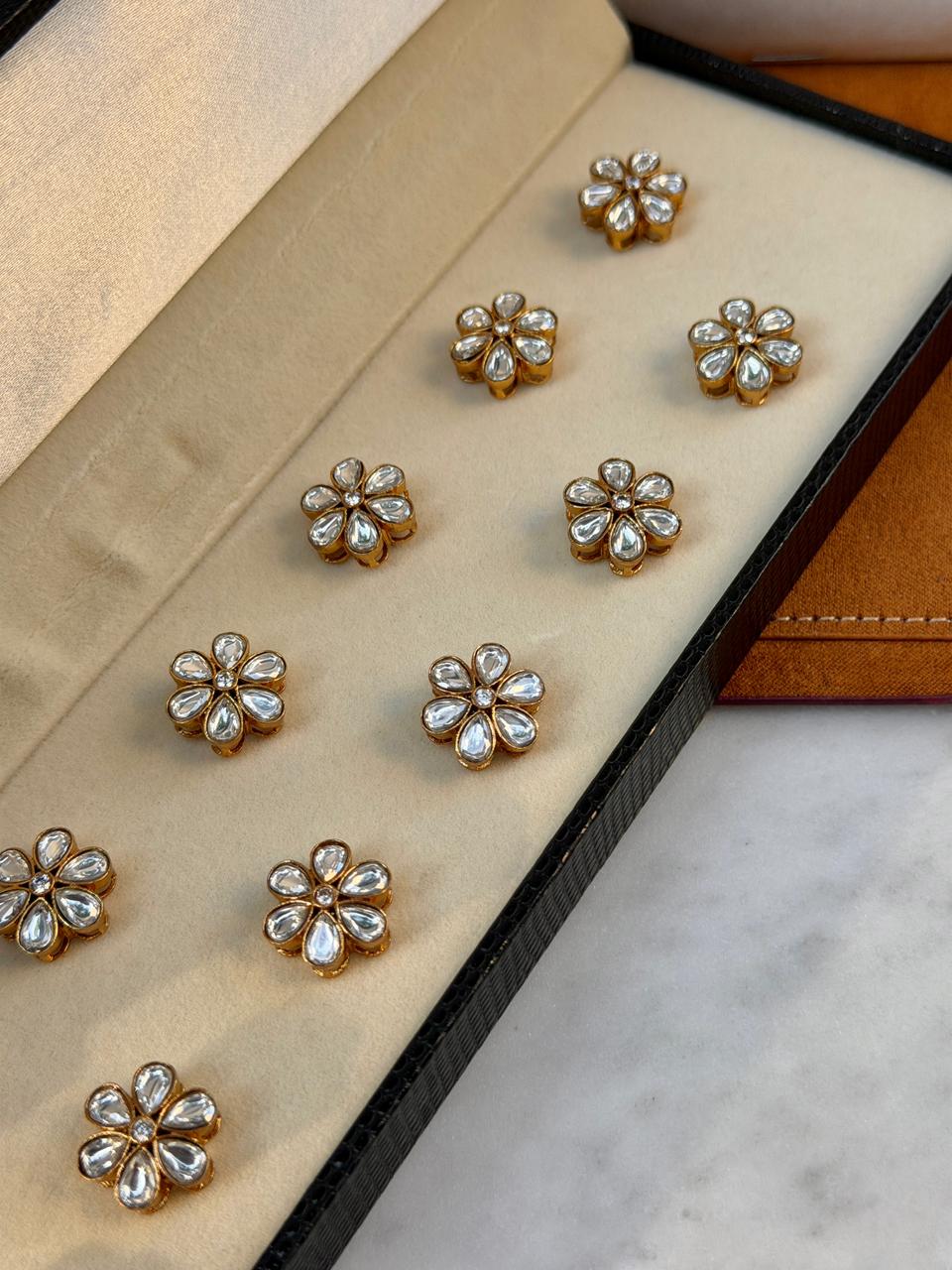 Royal Bloom Kurta Button Set