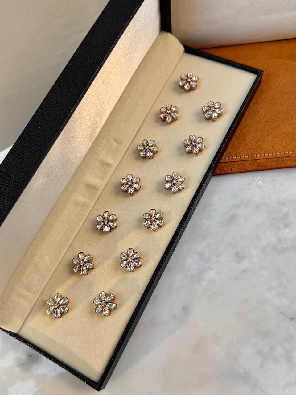 Royal Bloom Kurta Button Set