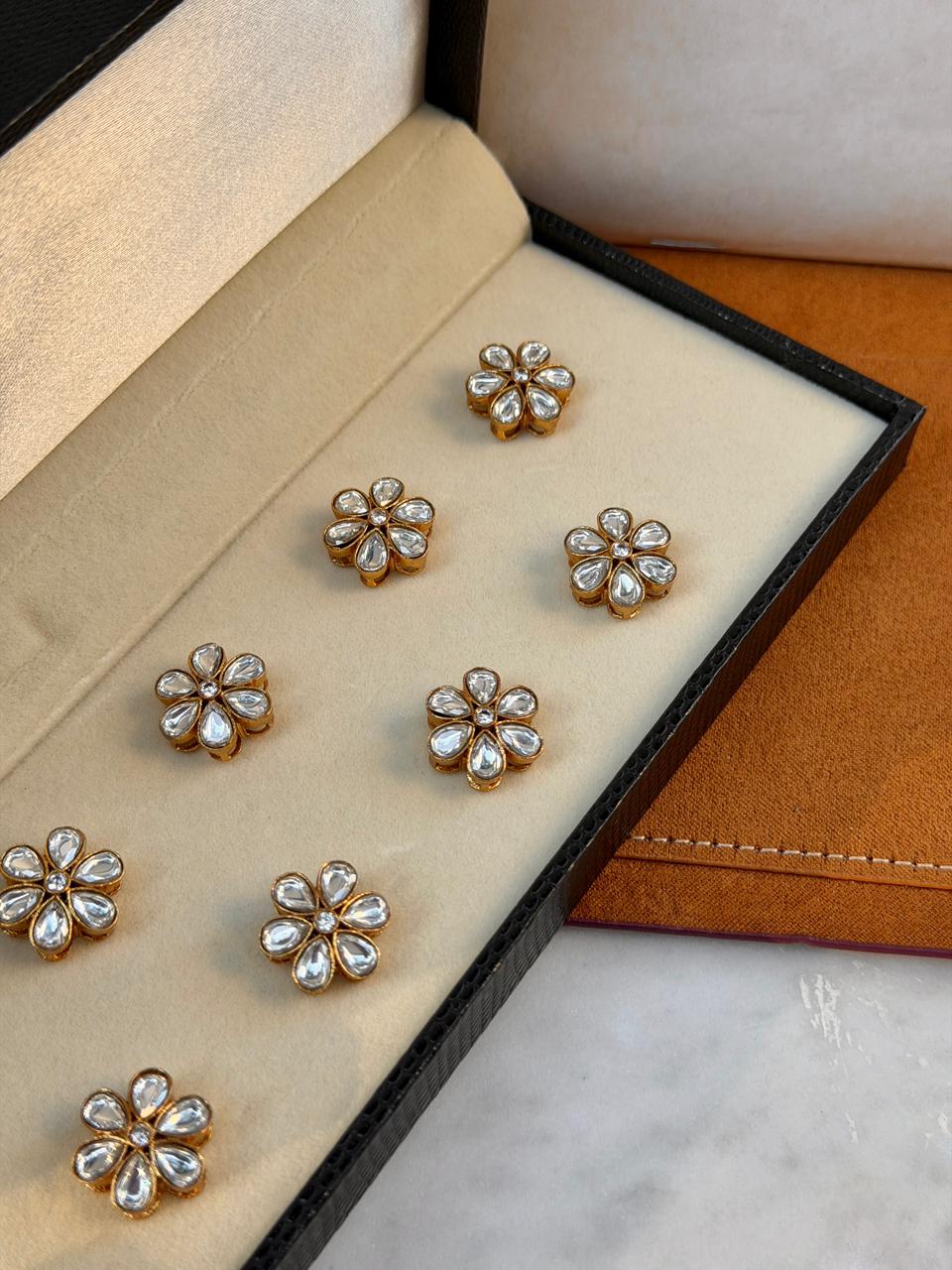 Royal Bloom Kurta Button Set