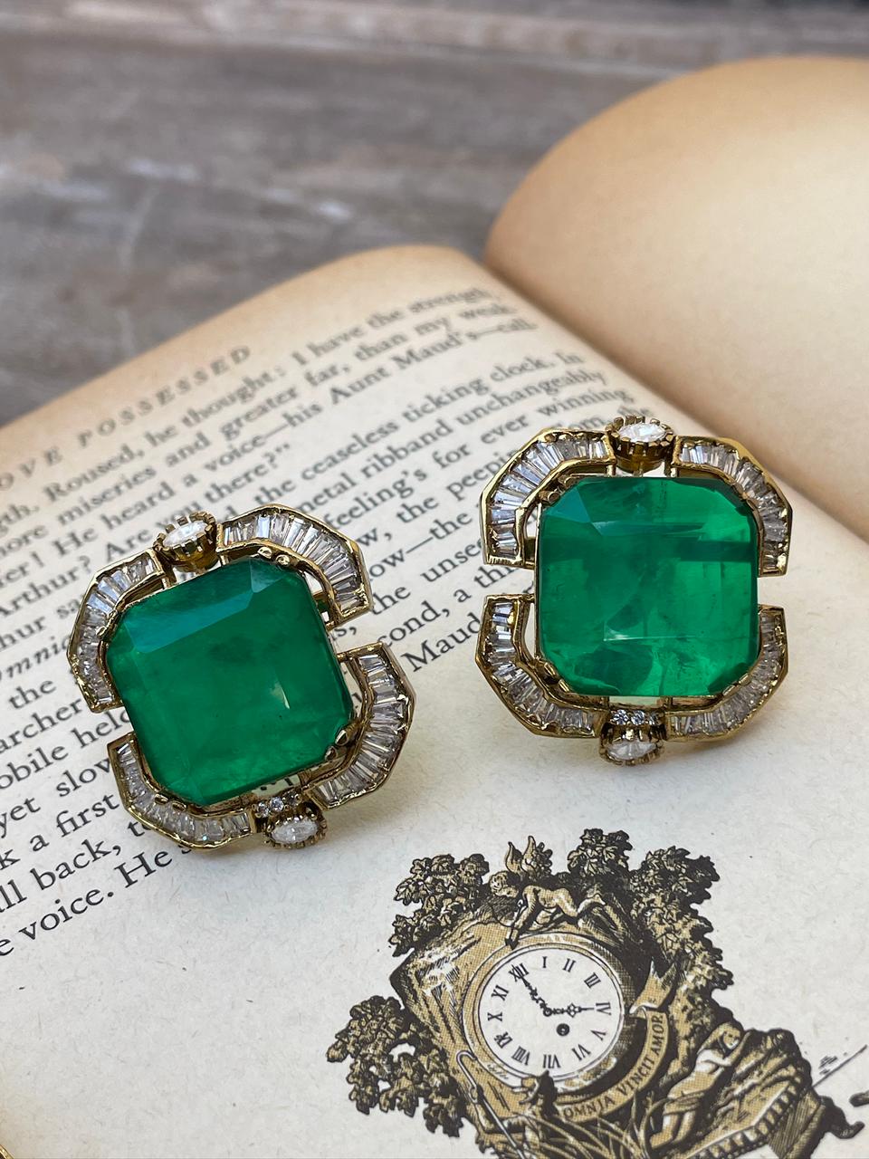 Afsaana Emerald Polki Necklace Set